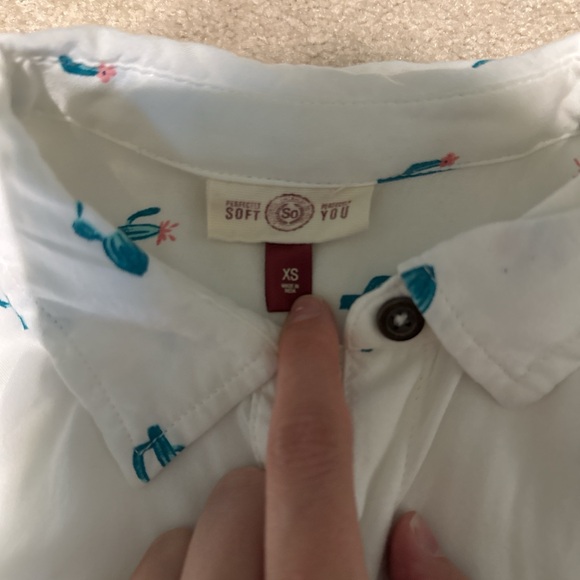 SO soft White long sleeve caucus western shirt XS - Picture 3 of 5